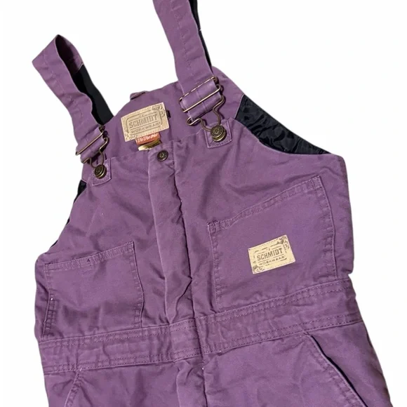 Purple Women’s Canvas Insulated Bibs - Picture 2 of 8